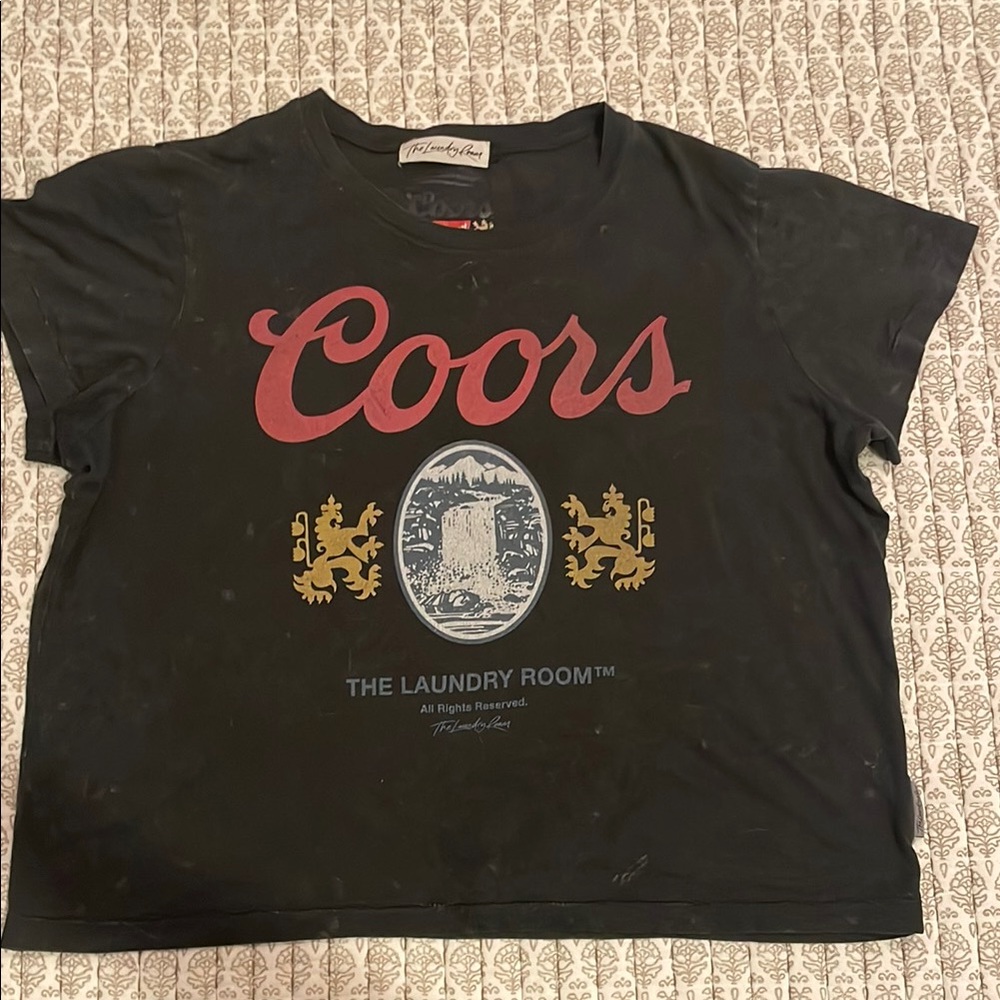 The Laundry Room Vintage Black Coors Tee cropped